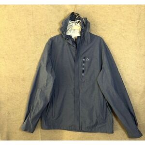 Paradox Hooded Rain Jacket‎ Mens Sz L Blue Full Zip Lightweight Pockets